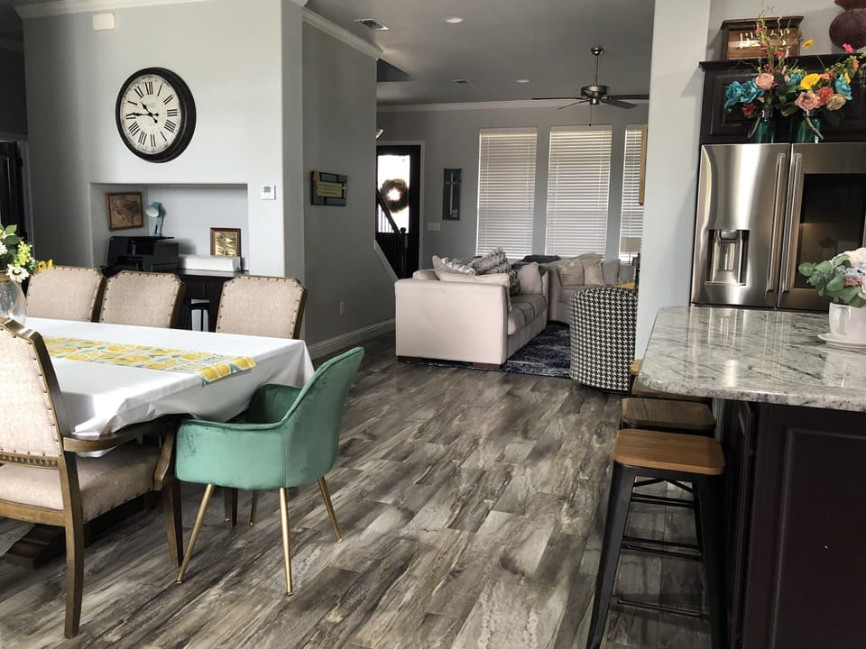 View of dinning and living room. 