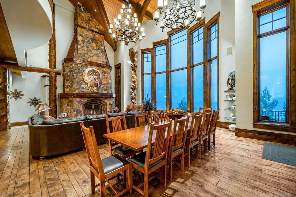 Grand Dining Room Framed by Endless Views