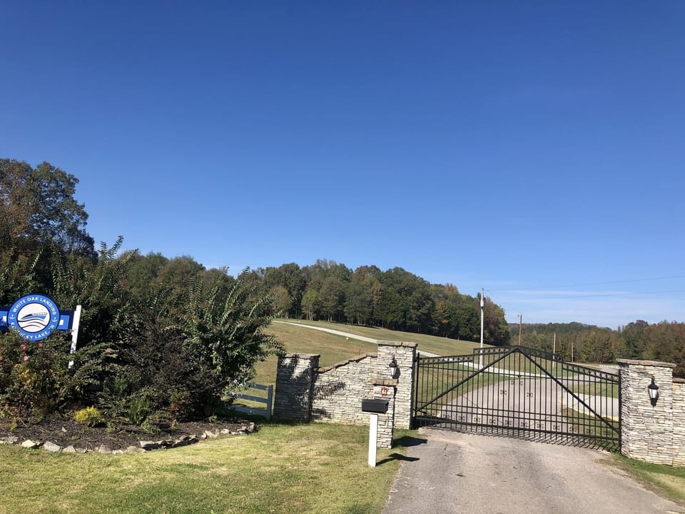 RV gated lot community entrance - cozy and comfortable