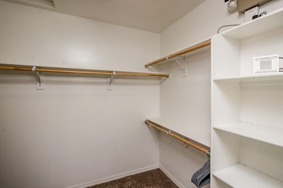 Walk in closet in master 