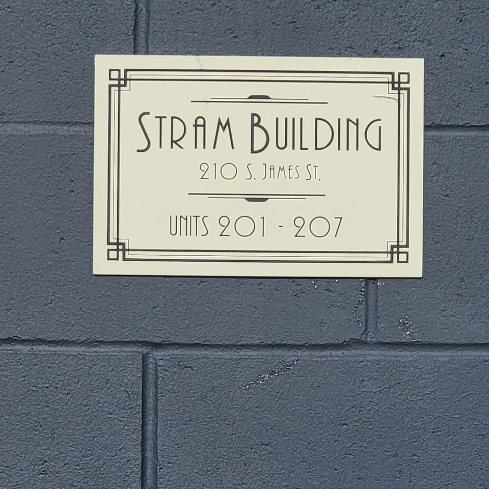STRAM Building sign