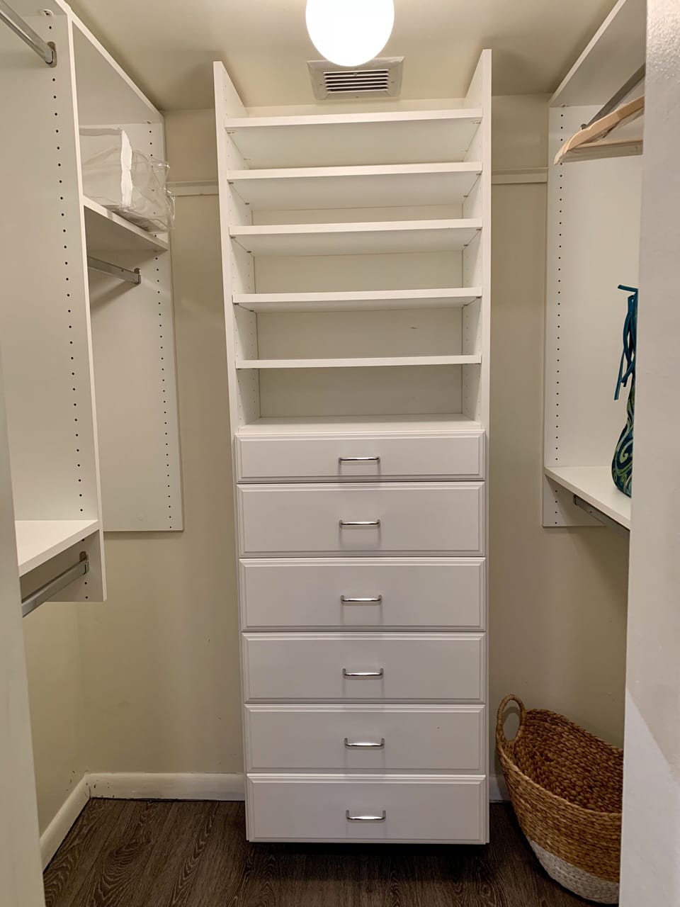 Walk in closet with tons of room.