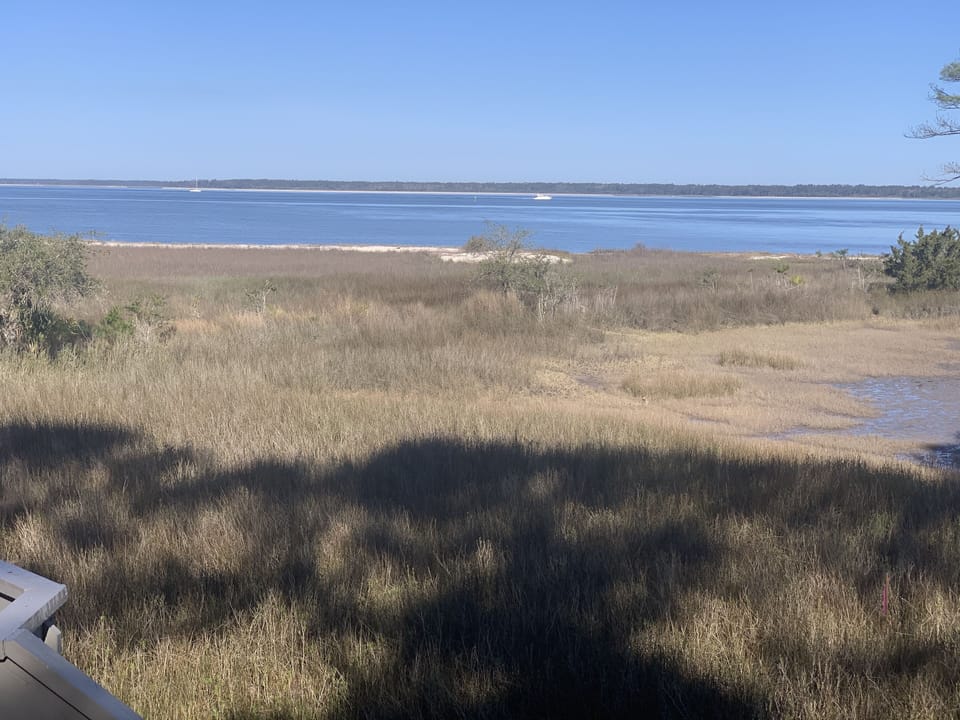 This beach is not a swim beach and the march between makes it hard to get to