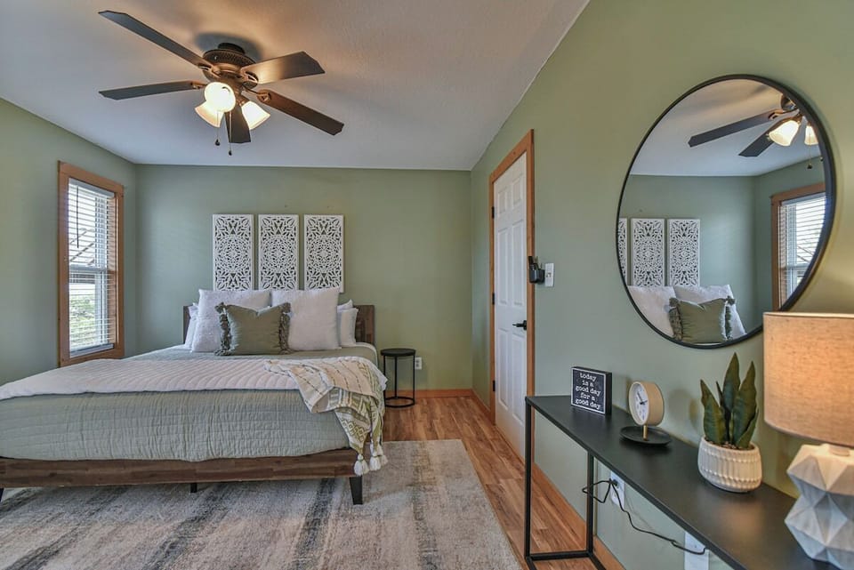 2nd Master Bedroom 55" HDTV, fireplace, and full bathroom