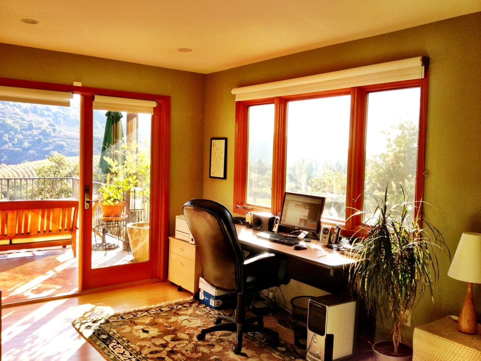 Office/Den with views of vineyards