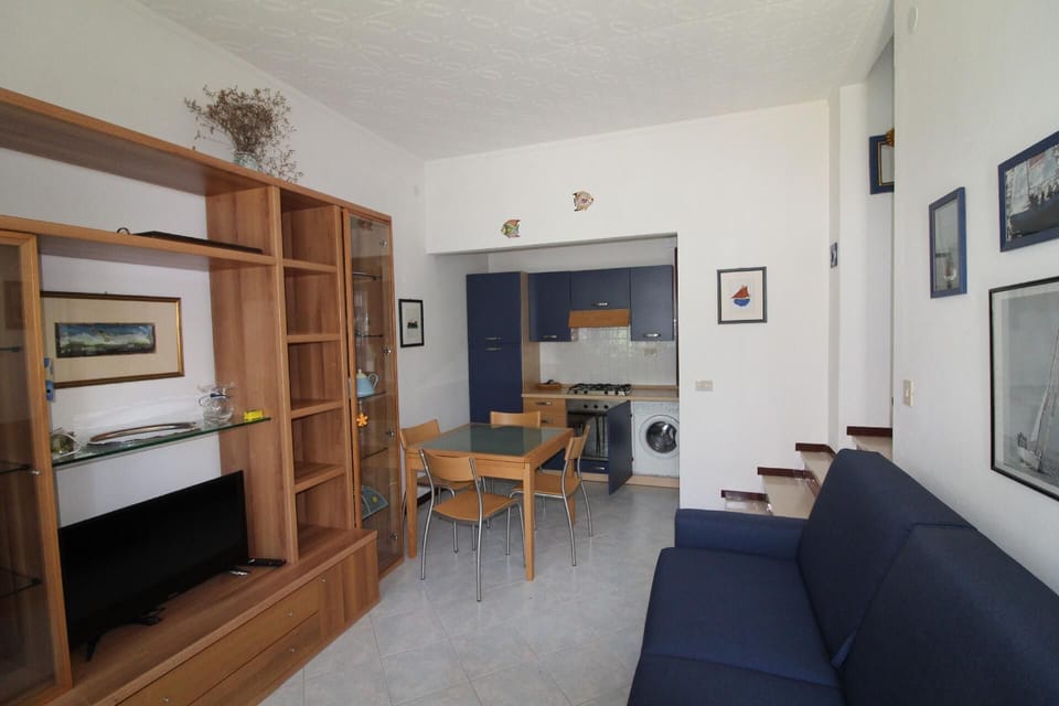 Living area. Living room with sofa bed and kitchnette