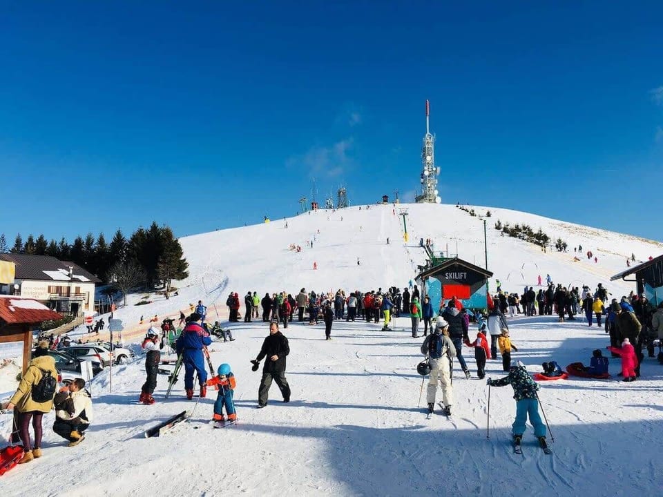 Skiing within 30 minutes