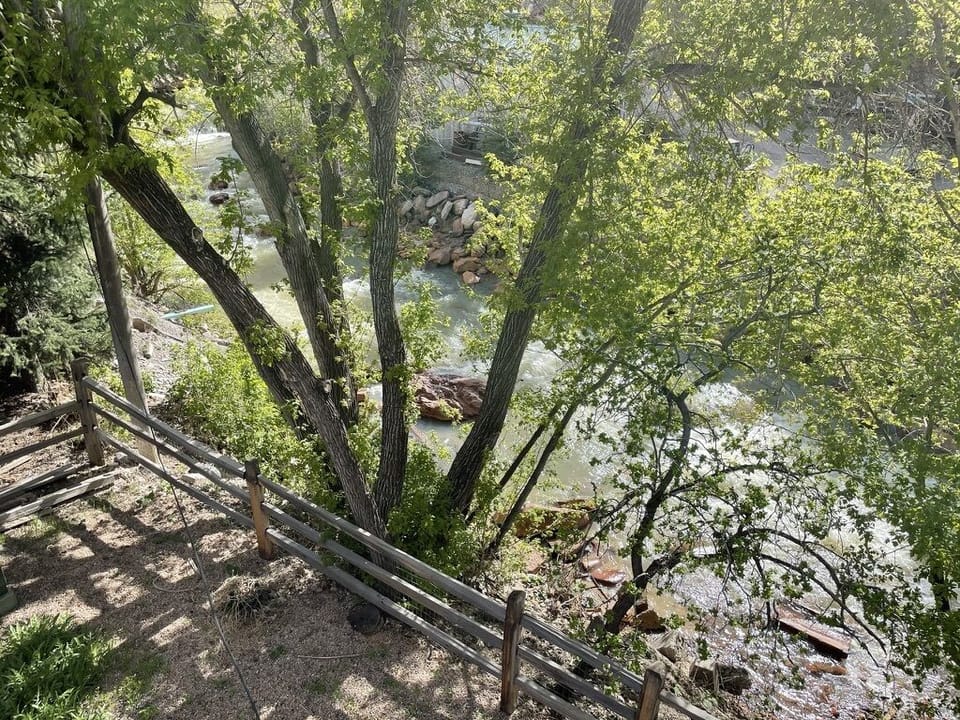 The Uncompahgre River from your private deck in summer. Does it get any better?