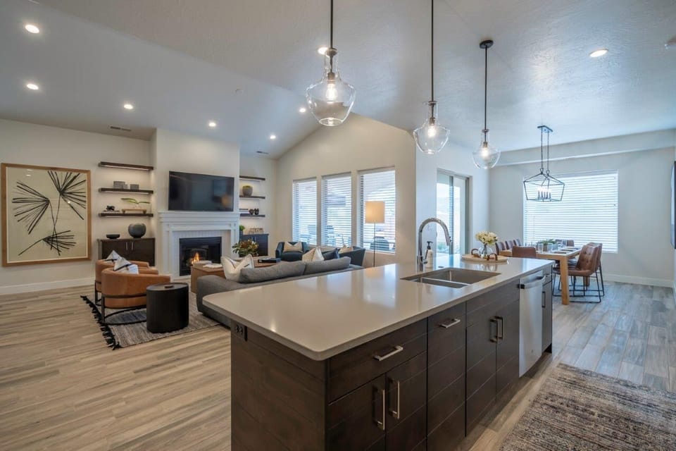 Kitchen is stocked with ample appliances and utensils for cooking