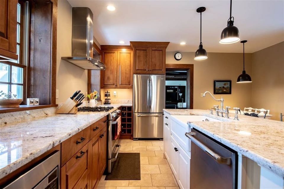 Prepare a perfect meal in the well equipped beautiful modern kitchen