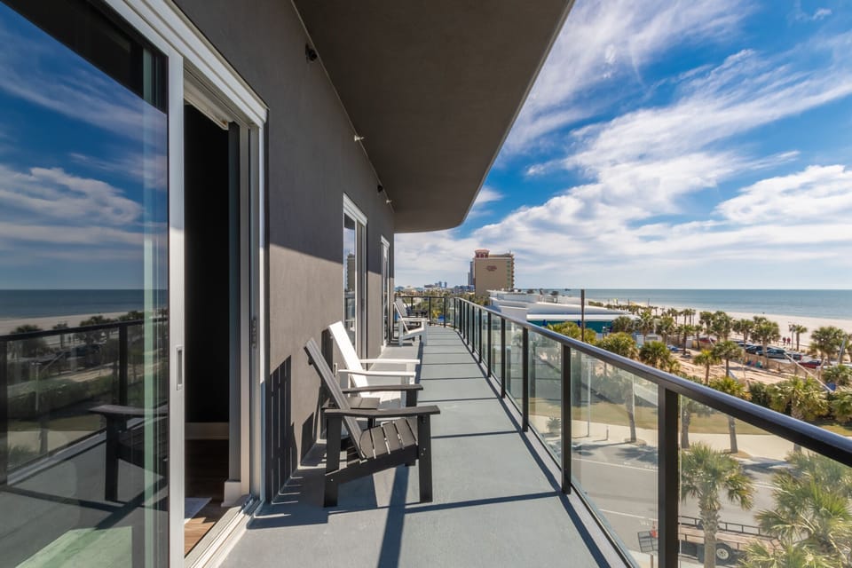 Master bedroom balcony access overlooking the Gulf of Mexico