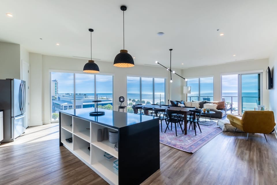 Spacious kitchen equipped with modern appliances and cooking basics to make you favorite meals!