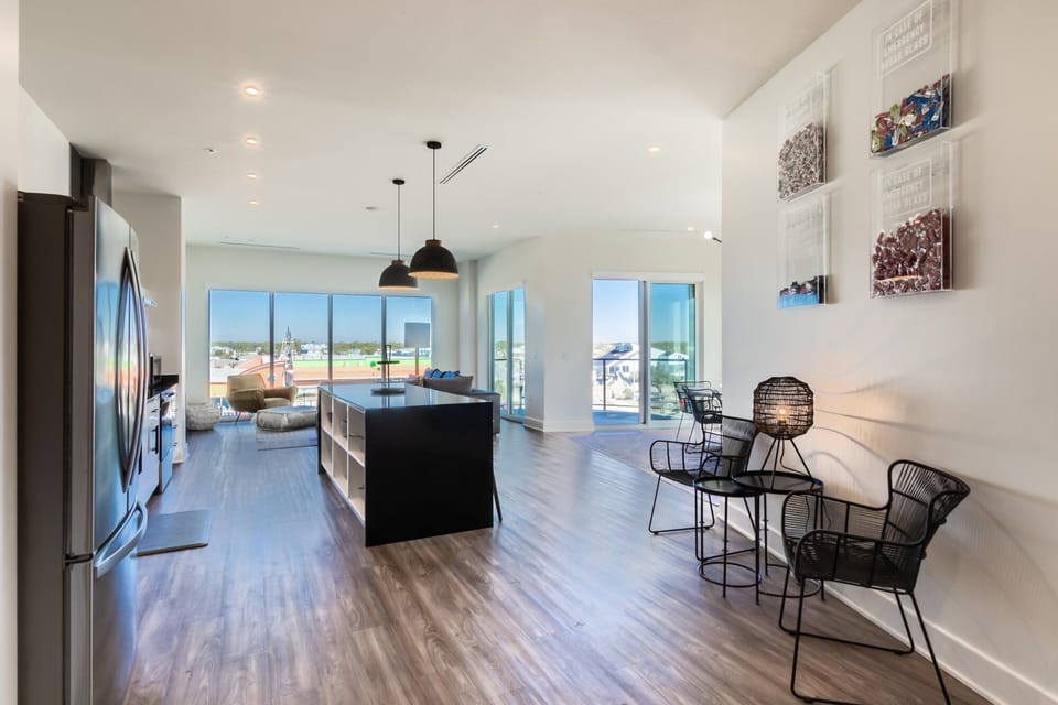Spacious kitchen equipped with modern appliances and cooking basics to make you favorite meals!