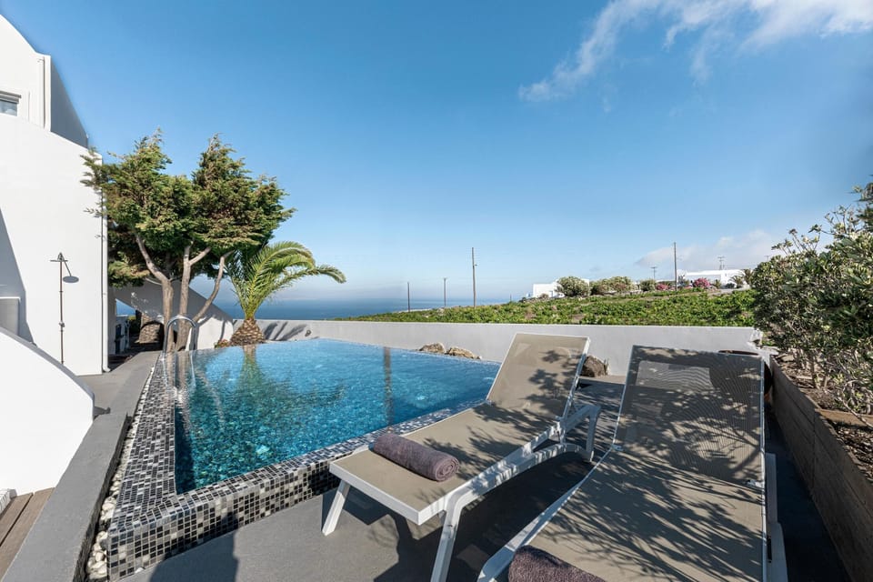 Private swimming pool and garden area
