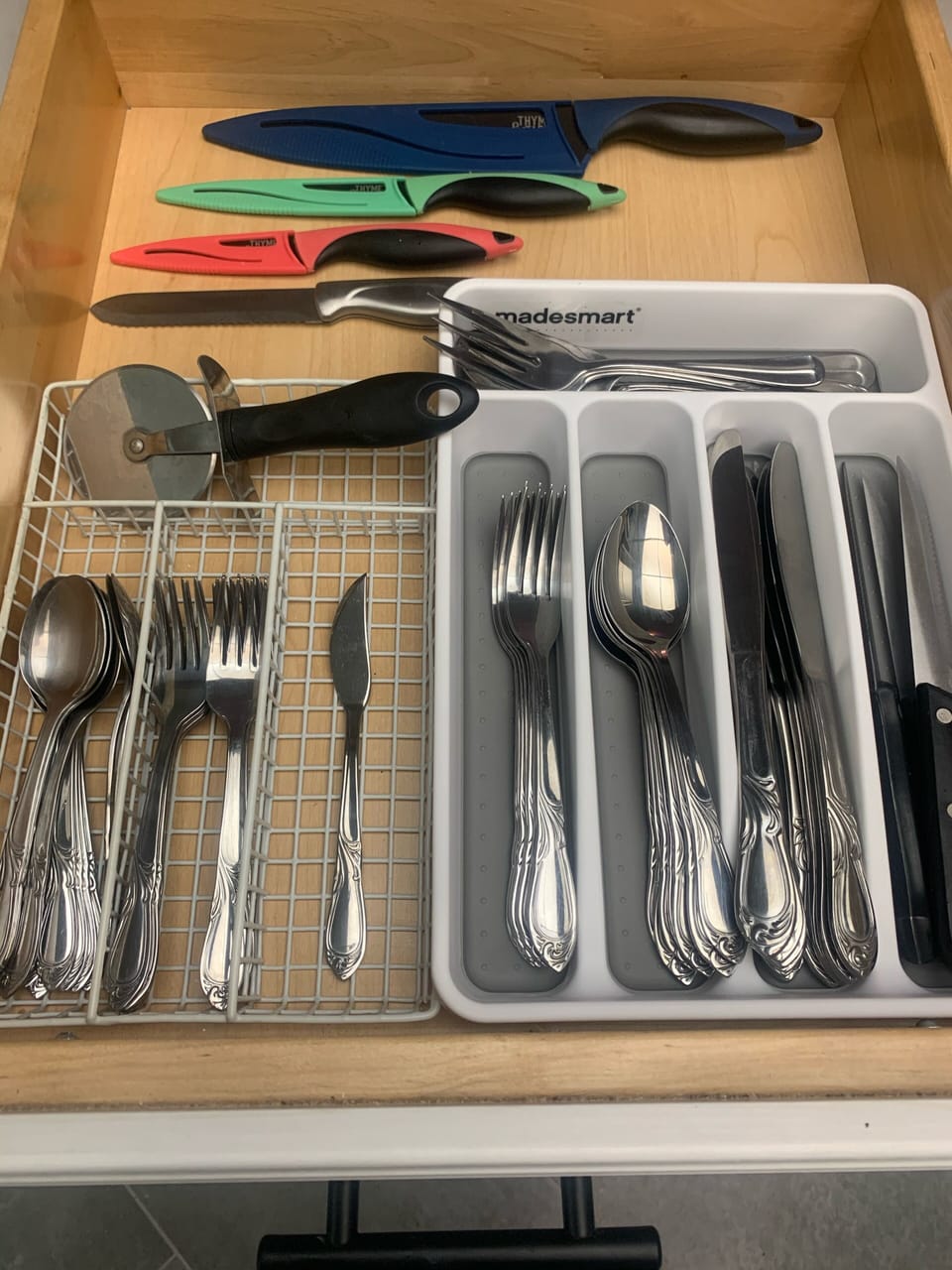 Silverware provided.