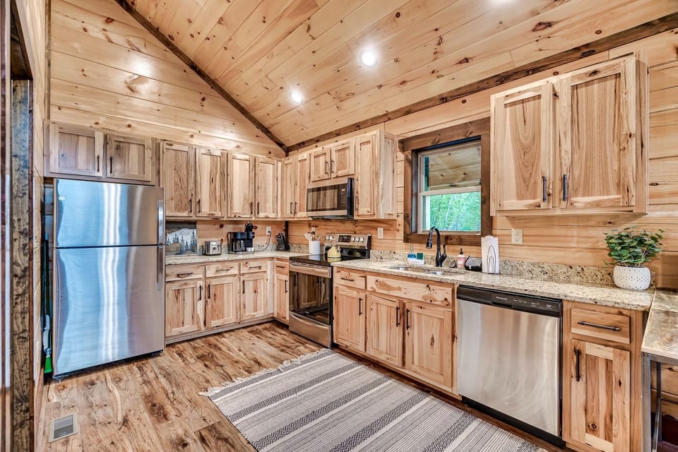 Whip up your favorite family meal in the fully stocked kitchen!