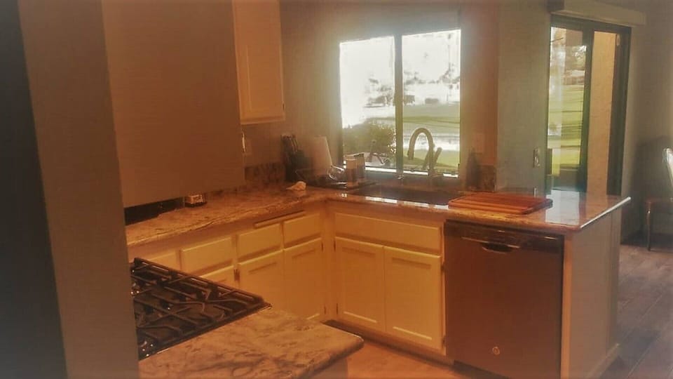 Kitchen looking out to golf course