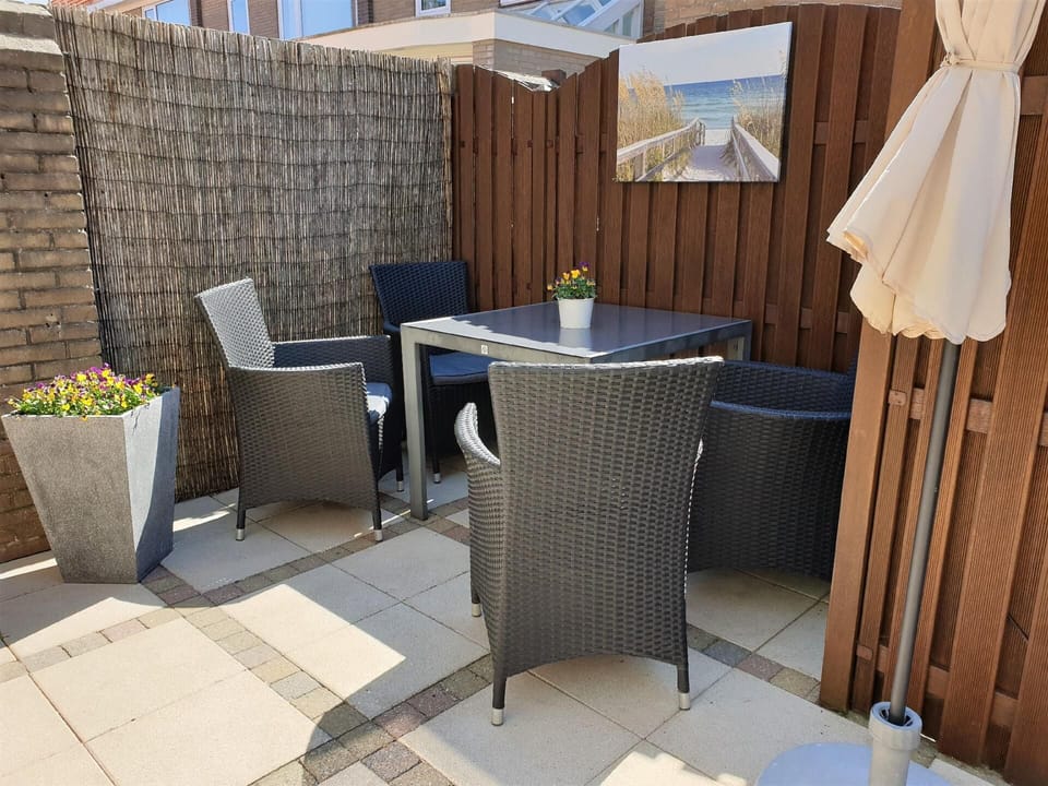 Garden. the garden with its own entrance and garden furniture