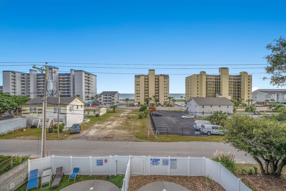 The beach is just down the street!