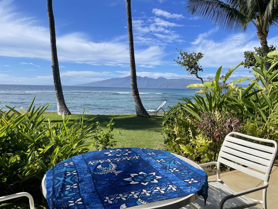 PARADISE OCEANFRONT LANAI
OCEANFRONT BACKYARD !
