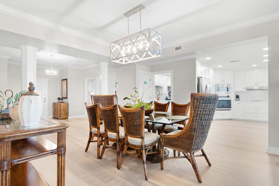 Spacious dining area