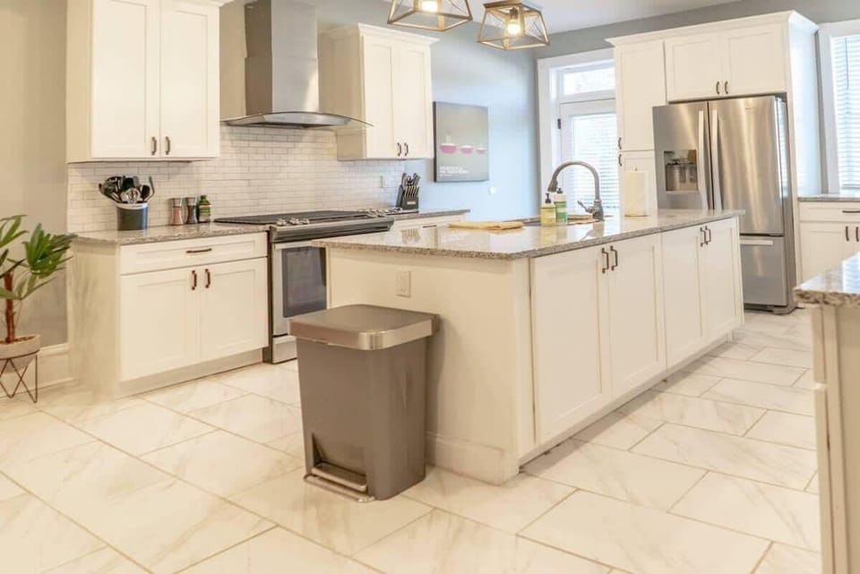 Cook up gourmet meals within the large chef’s kitchen that comes fully equipped with everything you need