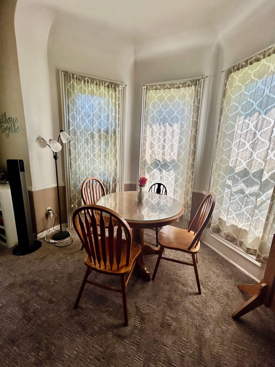Dining area, lots of natural light