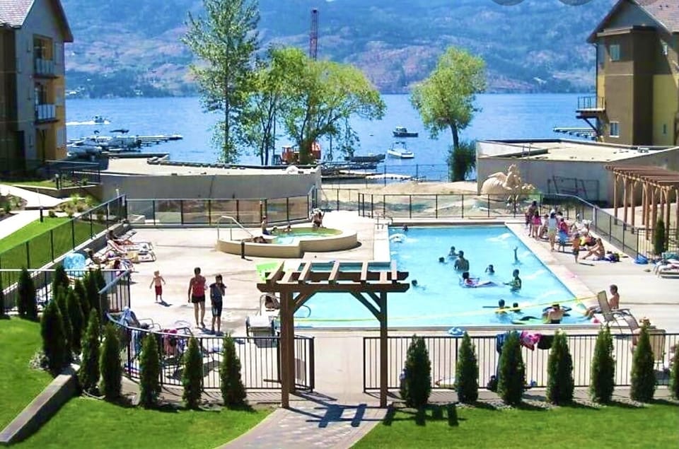Caribbean blue heated outdoor Pool. Patio table/chairs or loungers to relax on. 