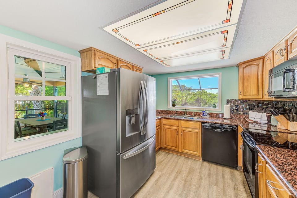 Fully stocked kitchen