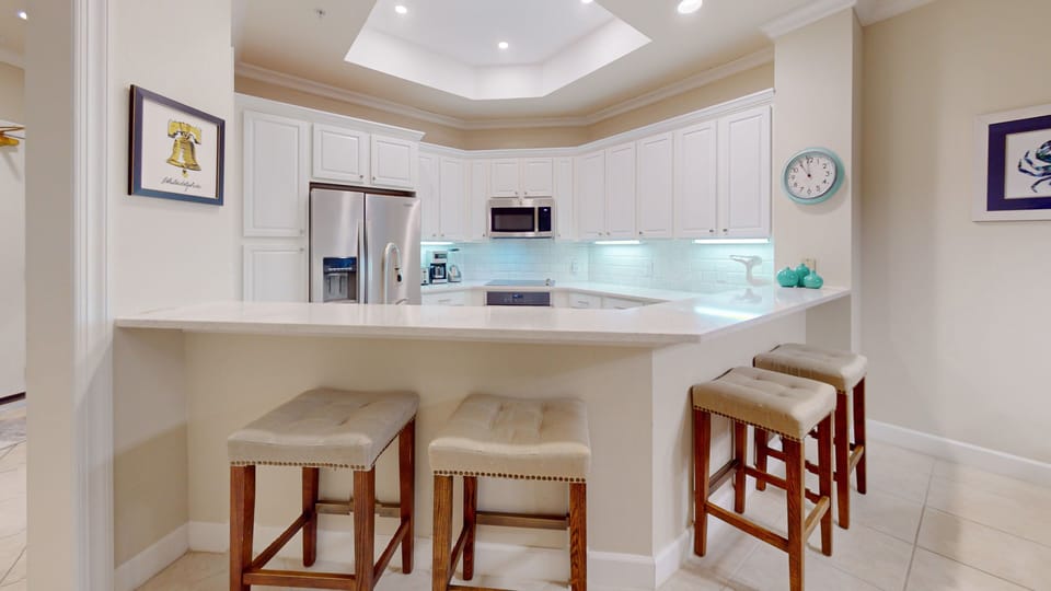 Kitchen with Countertop Seating