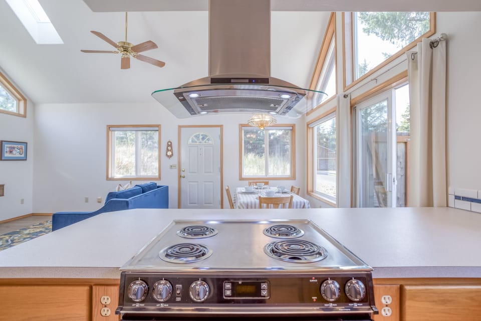 Electric coil stove with exhaust