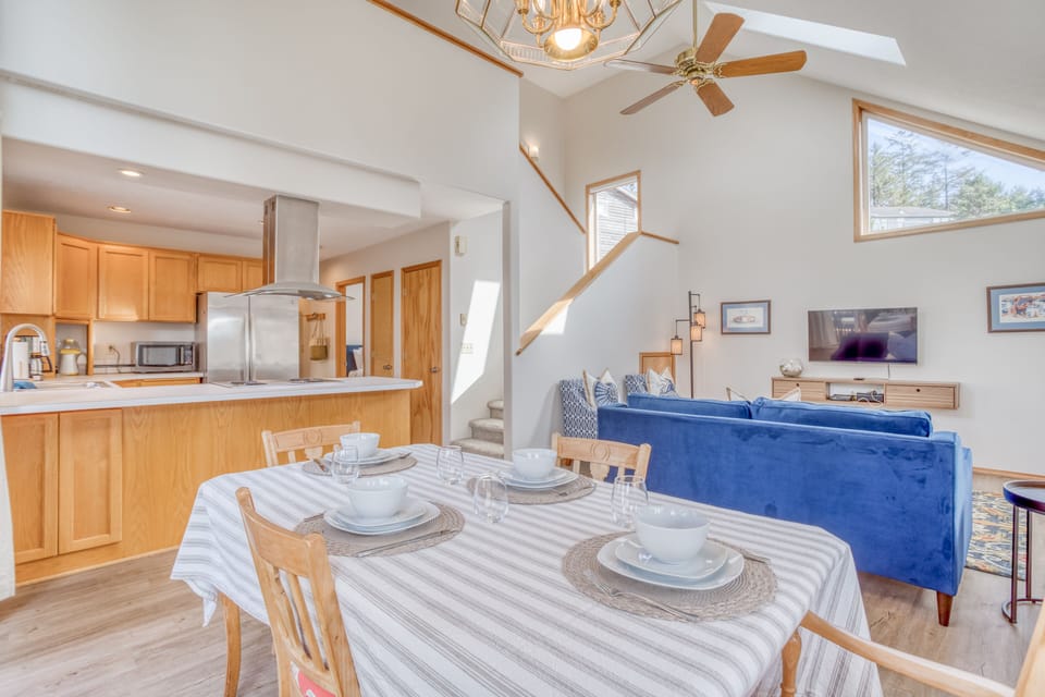 Dining view with staircase