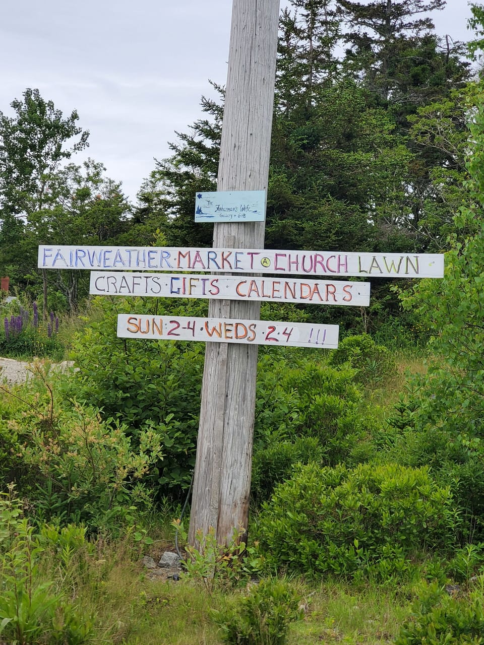 Fair Weather Market; Wednesday's & Sunday's 2-4pm.
