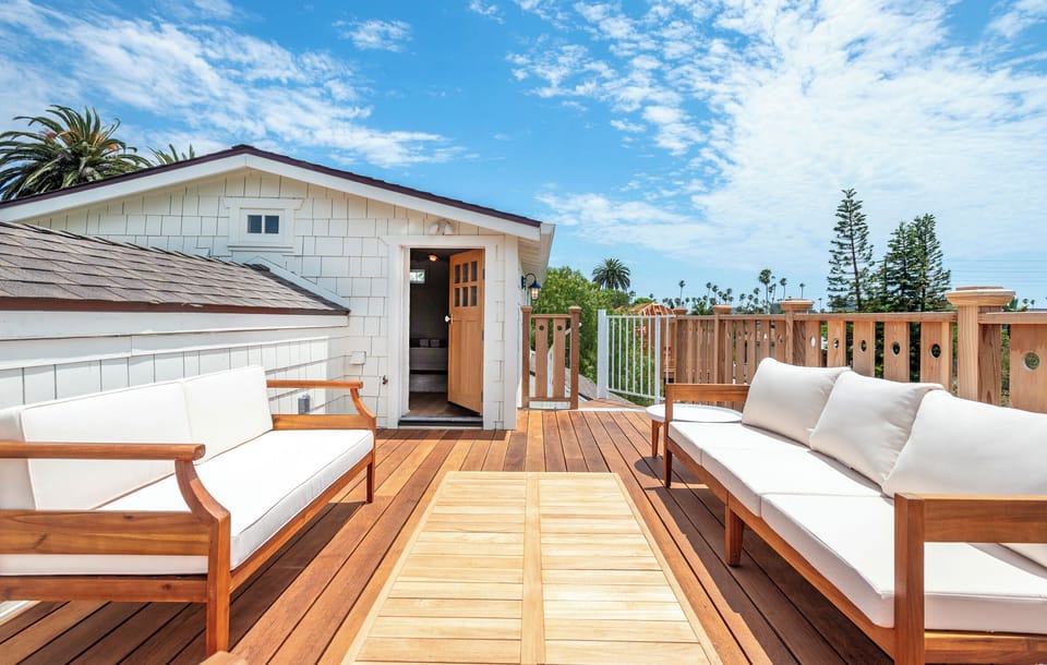 Third story roof deck with private bedroom suite.