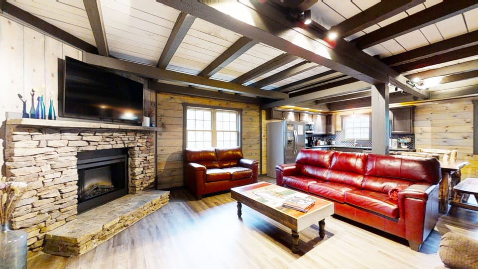 Indoors, Furniture, Living Room, Fireplace, Couch