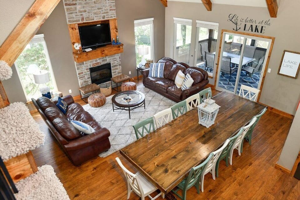 Main level gathering area. Perfect for hanging out, meals or game night!