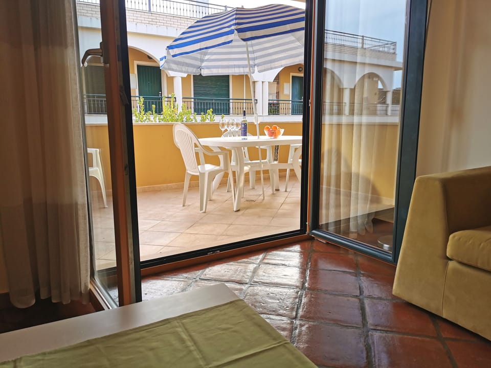 Veranda off the living room
