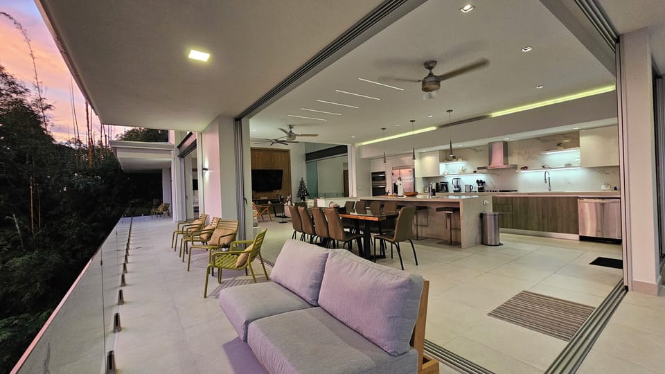 Upper level deck and living area