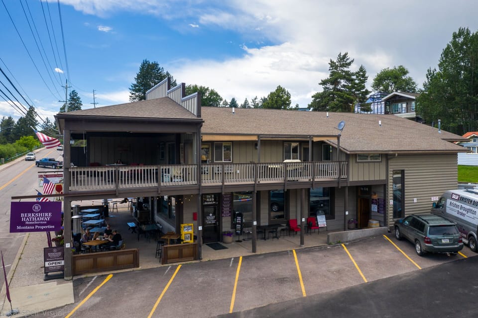 Grand View Building - side view with parking area