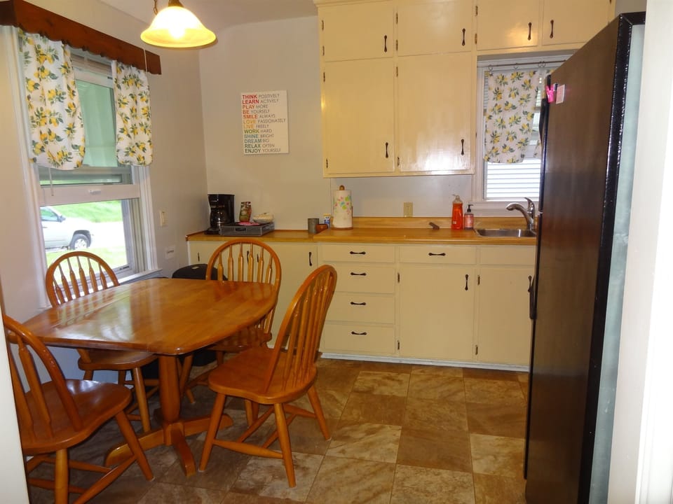 Kitchen has two coffee pot types