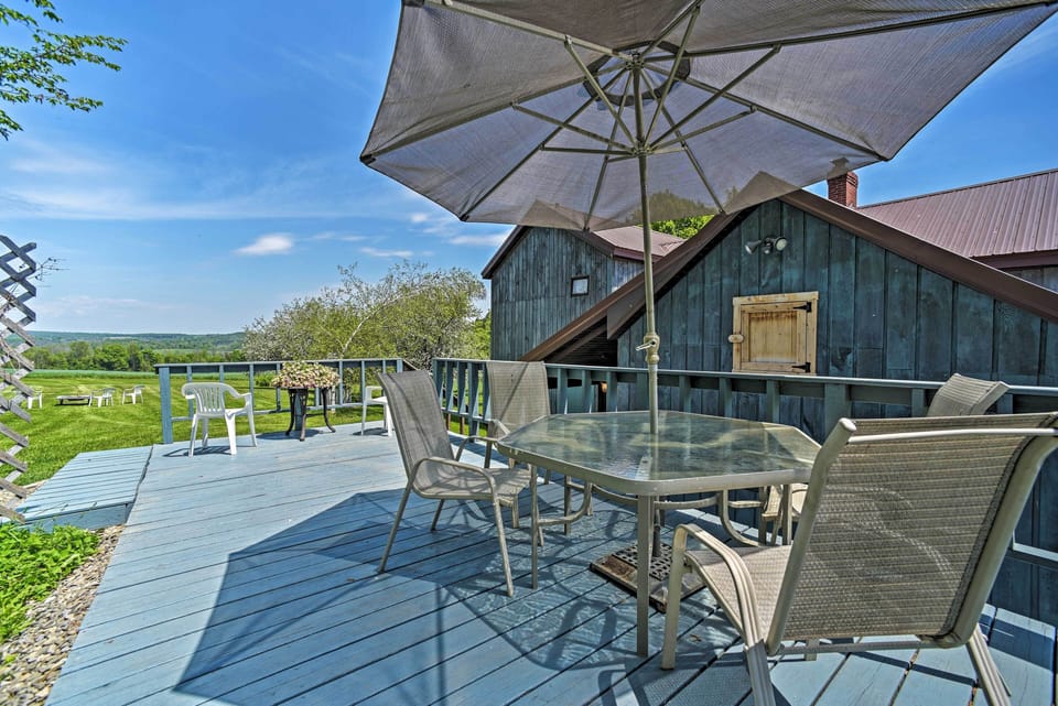 Patio | Stairs Required | Charcoal Grill
