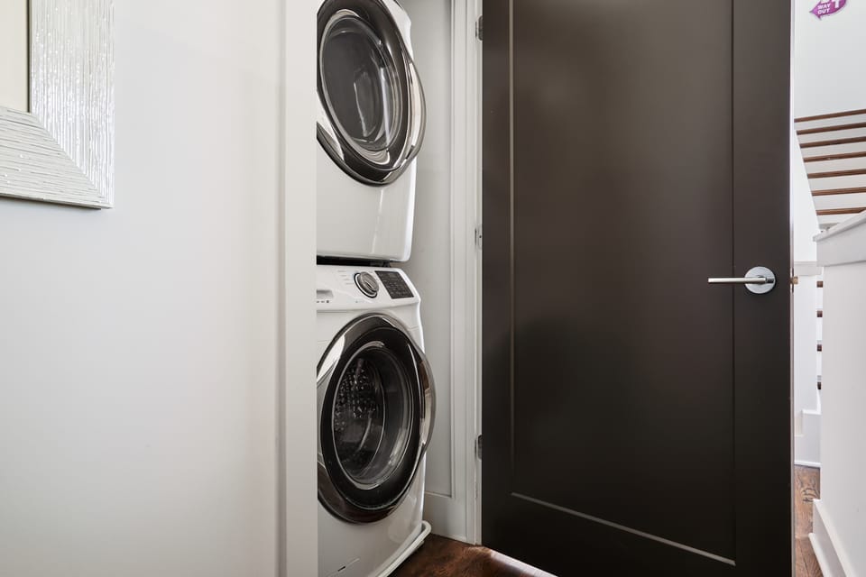 No need to pack extra—laundry day is a breeze with a convenient in-unit washer and dryer.