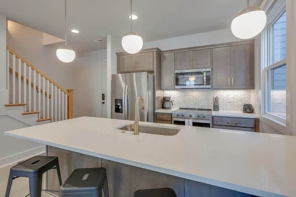 All the appliances in our kitchen make cooking a breeze, allowing you to effortlessly whip up delicious meals.