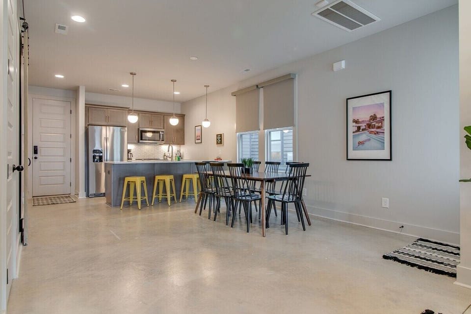 The open floor plan makes entertaining so much more fun