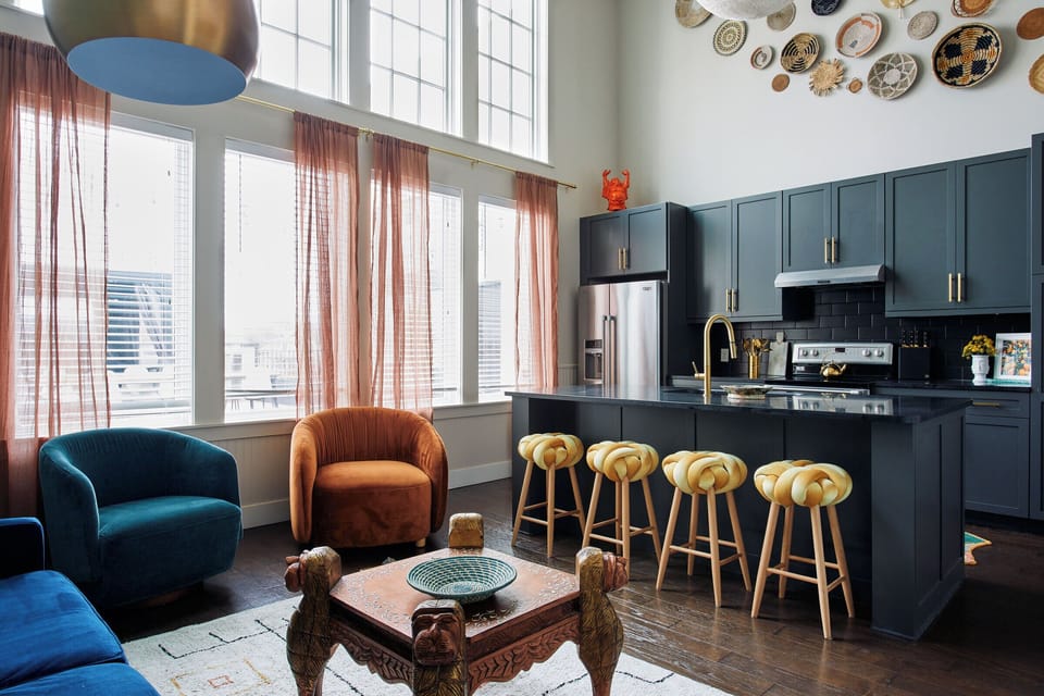 Our open concept penthouse is perfect for your group as you celebrate being in Nashville together.