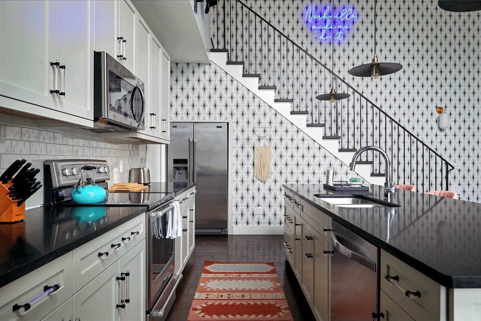 A gourmet kitchen fully stocked with everything you could require for preparing meals during your visit!