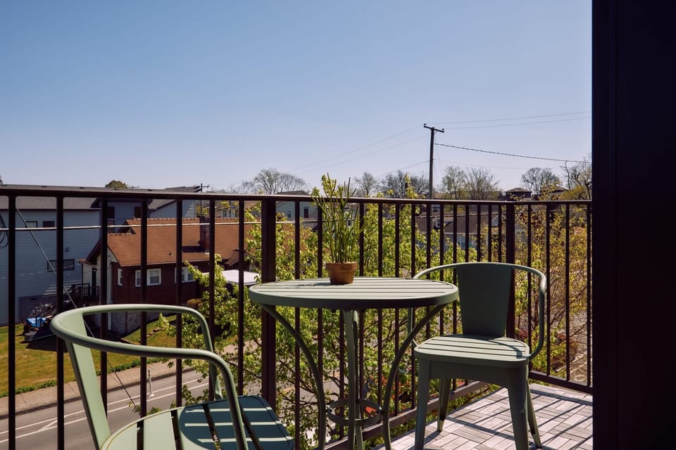 Enjoy your morning coffee from this perfect little Juliet balcony!
