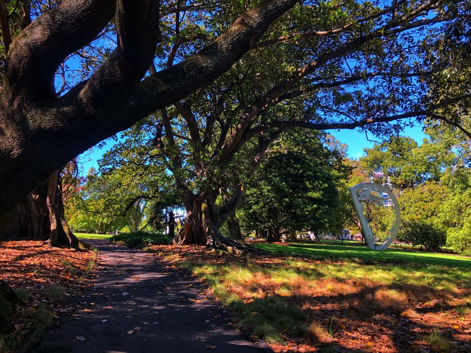 Walkway to Albert Park across the road