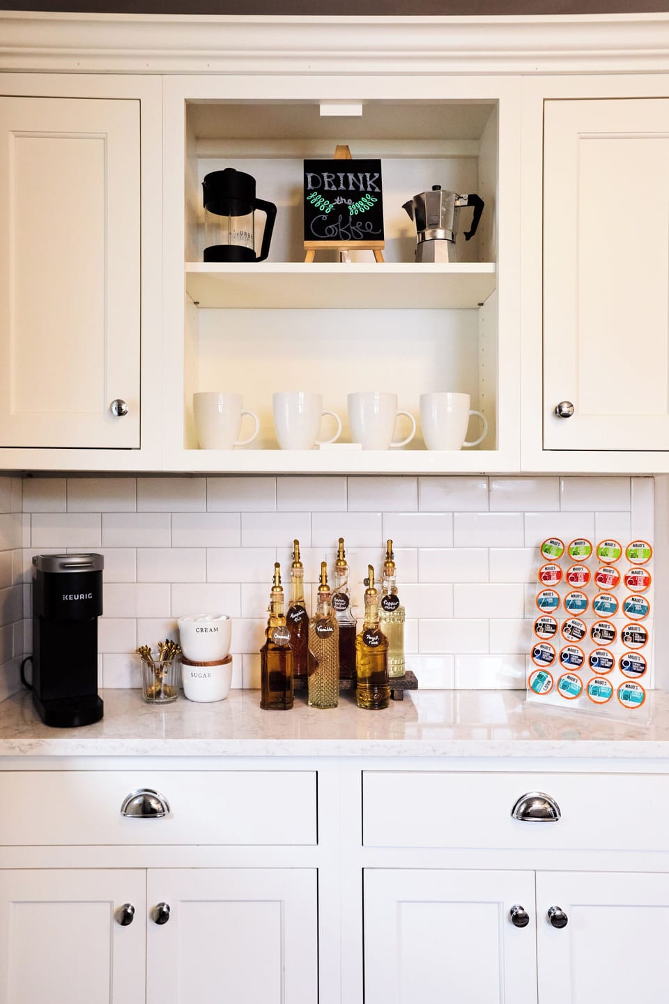 Enjoy the coffee bar and speciality syrups.