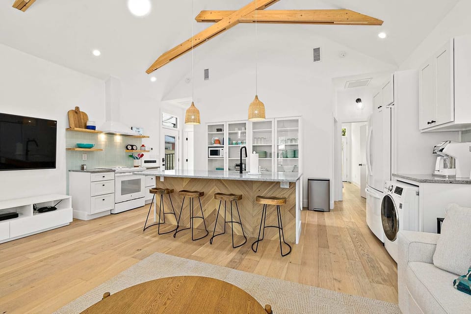 Open concept living room and kitchen to make mingling with everyone a breeze